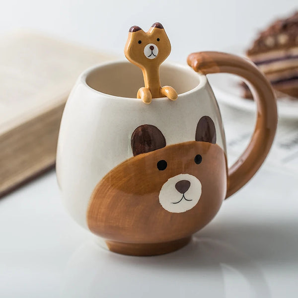 Ceramic Mug with Teaspoon