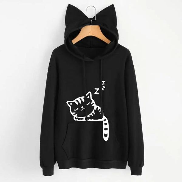 Sleeping Cat Ears Hoodie