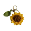 Crochet Rose Sunflower Keychain