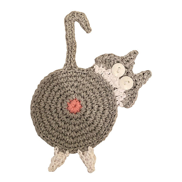 Knitted Cat Shape Cup Coaster