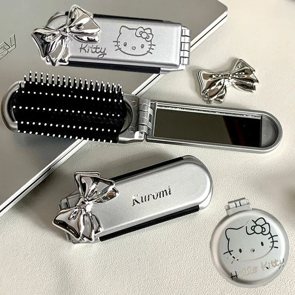 Folding Hair Comb Hair Styling With Mirror