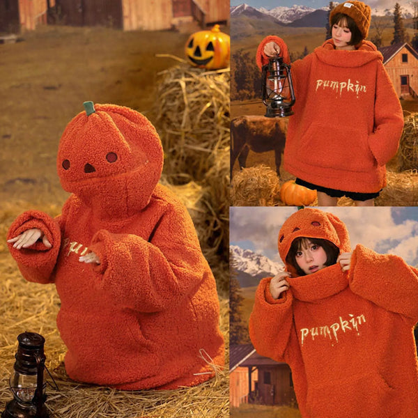 Fleece Pumpkin Hoodie