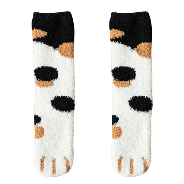 Fuzzy Cat Paw Socks