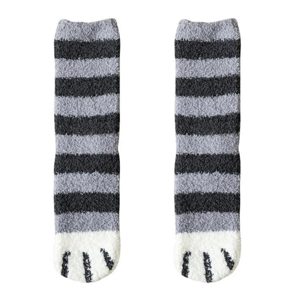 Fuzzy Cat Paw Socks