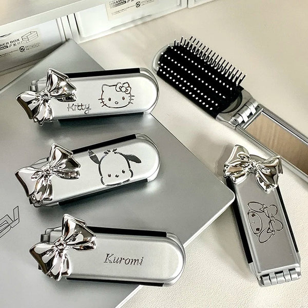 Folding Hair Comb Hair Styling With Mirror