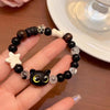 Natural Stone Black Cat Bracelet