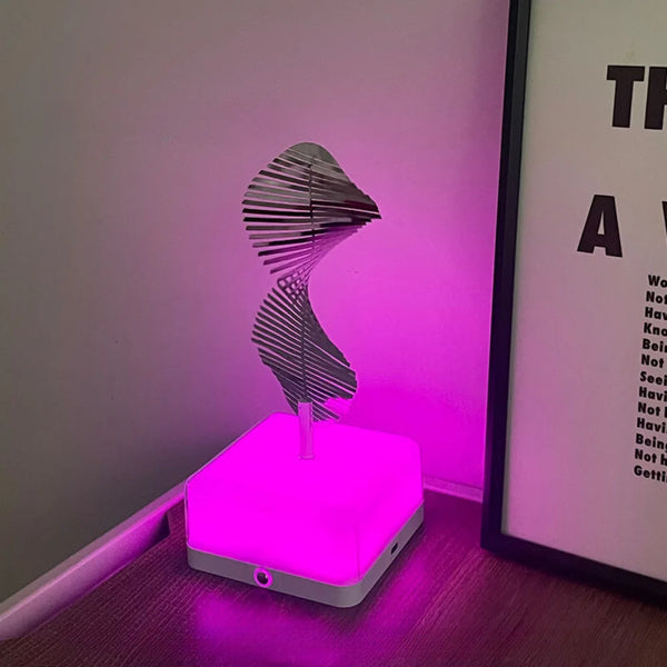 Three-dimensional Rotating Atmosphere Lamp