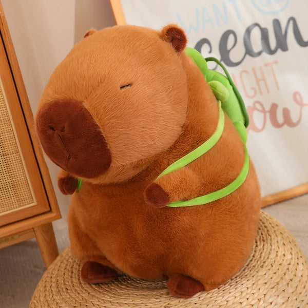 Capybara With Turtle Backpack Plush