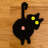 Knitted Cat Shape Cup Coaster