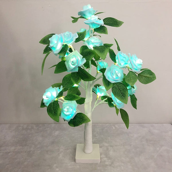 LED Table Lamp Light Rose Flower Tree