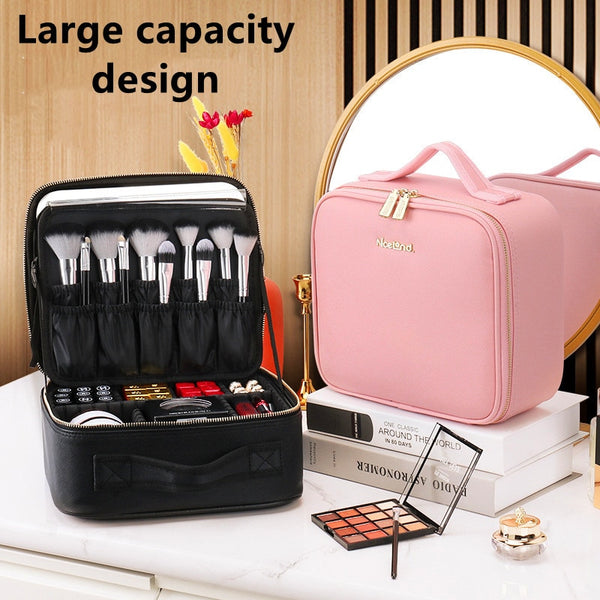 Makeup Organizer Bag With LED Mirror