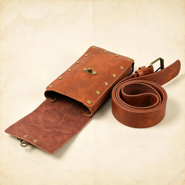 Medieval Renaissance PU Leather Belt Pouch