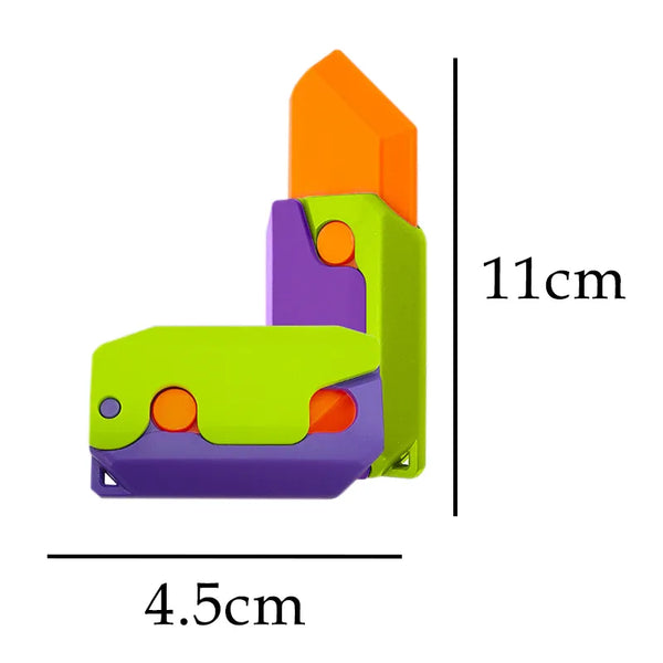 3D Printed Plastic Fidget Carrot Knife