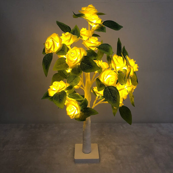 LED Table Lamp Light Rose Flower Tree