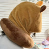 Capybara Hat with Neck Pillow