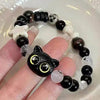 Natural Stone Black Cat Bracelet