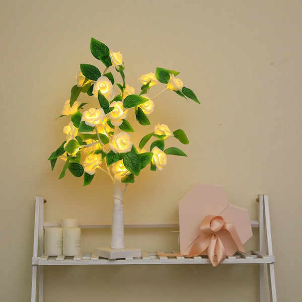 LED Table Lamp Light Rose Flower Tree