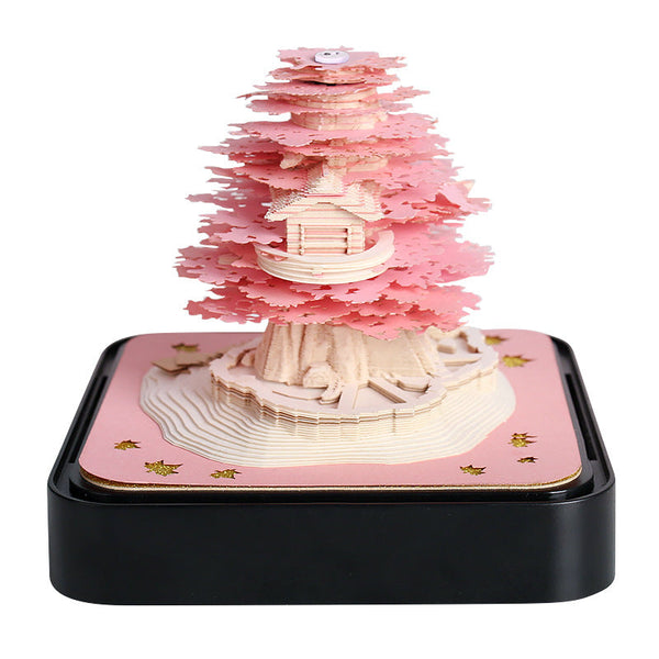 3D Three-dimensional Sakura Tree (With Light & Calender 2023)