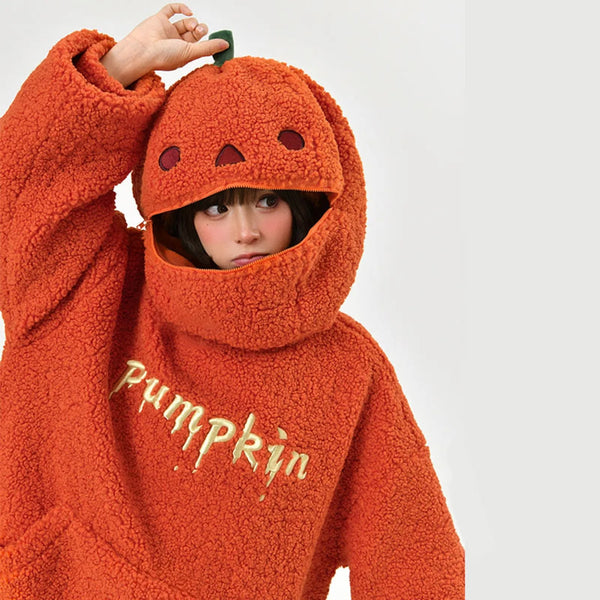 Fleece Pumpkin Hoodie