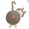 Knitted Cat Shape Cup Coaster Cute Animal Coffee Mug Table Mat Placemat Heat Insulation Cat Butt Dining Mat Kitchen Accessories