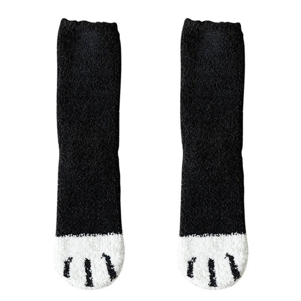 Fuzzy Cat Paw Socks