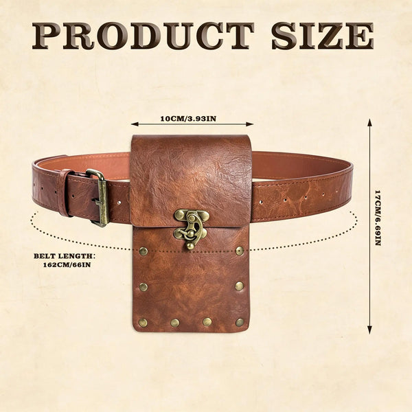Medieval Renaissance PU Leather Belt Pouch