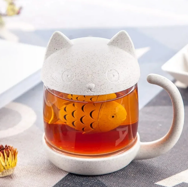 Cat Shaped Fibre Glass Cup Tea Infuser