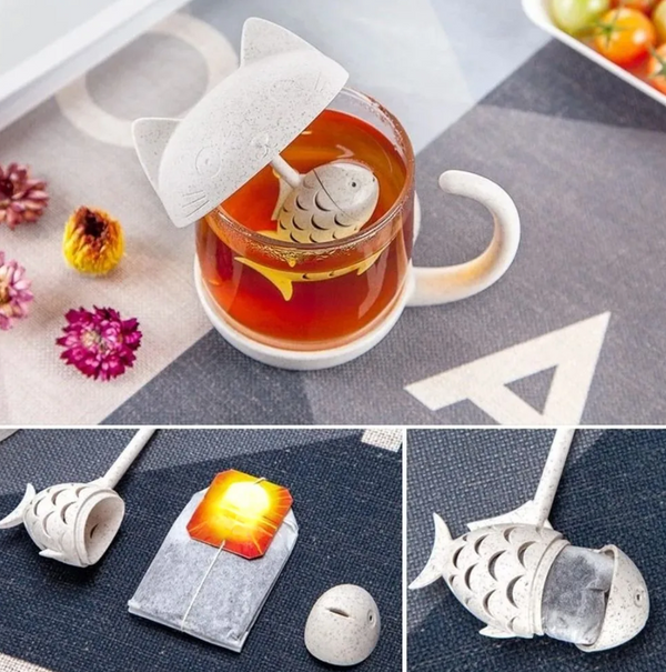 Cat Shaped Fibre Glass Cup Tea Infuser