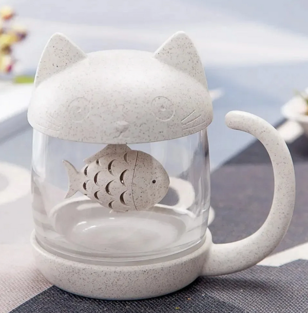 Cat Shaped Fibre Glass Cup Tea Infuser