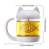 Cat Shaped Fibre Glass Cup Tea Infuser