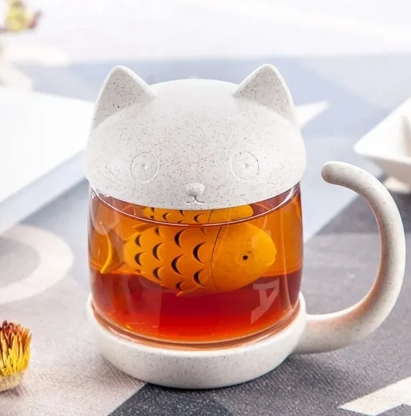 Cat Shaped Fibre Glass Cup Tea Infuser