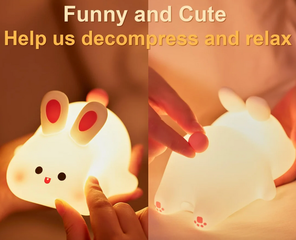 Squishy Big Face Bunny Lamp