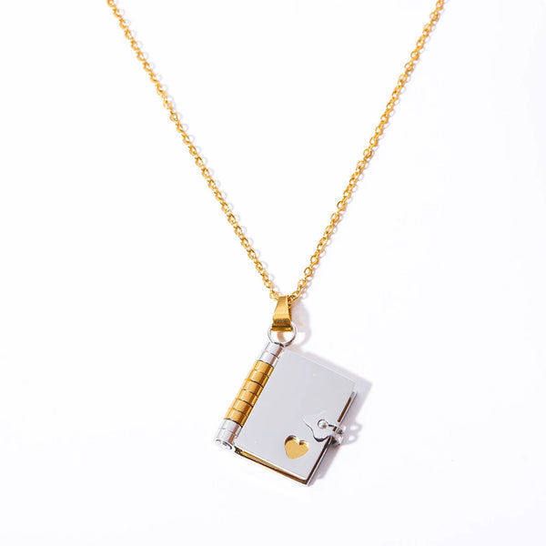 Book Pendant Necklace