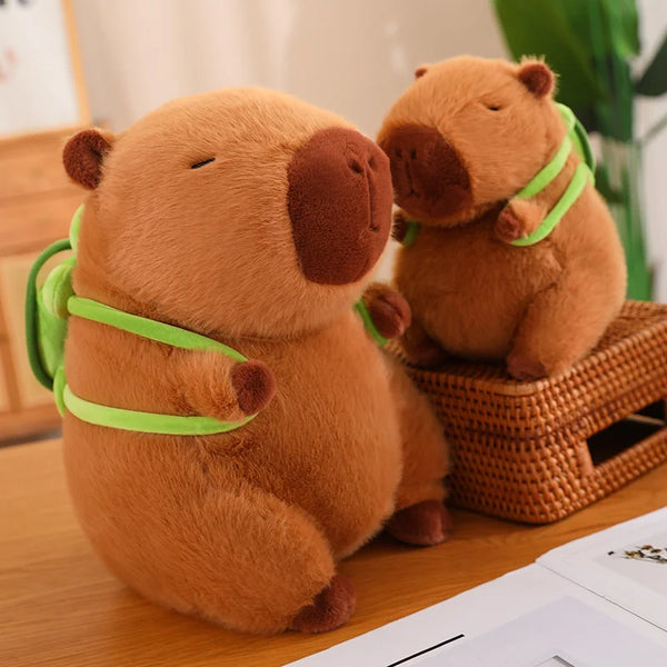 Capybara With Turtle Backpack Plush