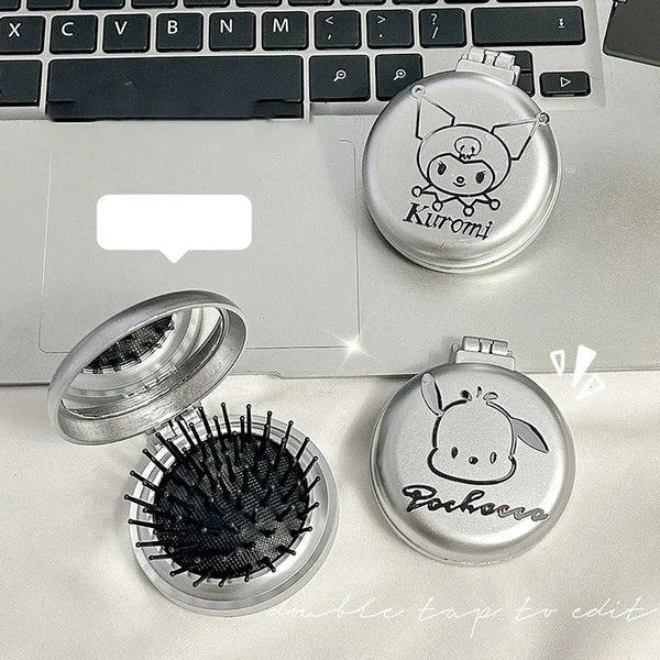 Folding Hair Comb Hair Styling With Mirror