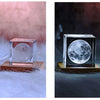 3D Moon Crystal Glass Cube