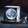 3D Moon Crystal Glass Cube