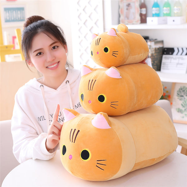 25/100cm Cute Soft Cat Plush Pillow