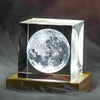 3D Moon Crystal Glass Cube