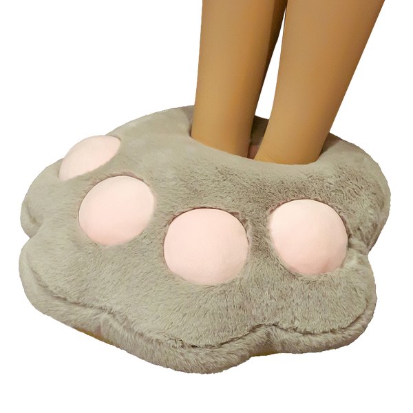 Plush Cat Paw Slippers