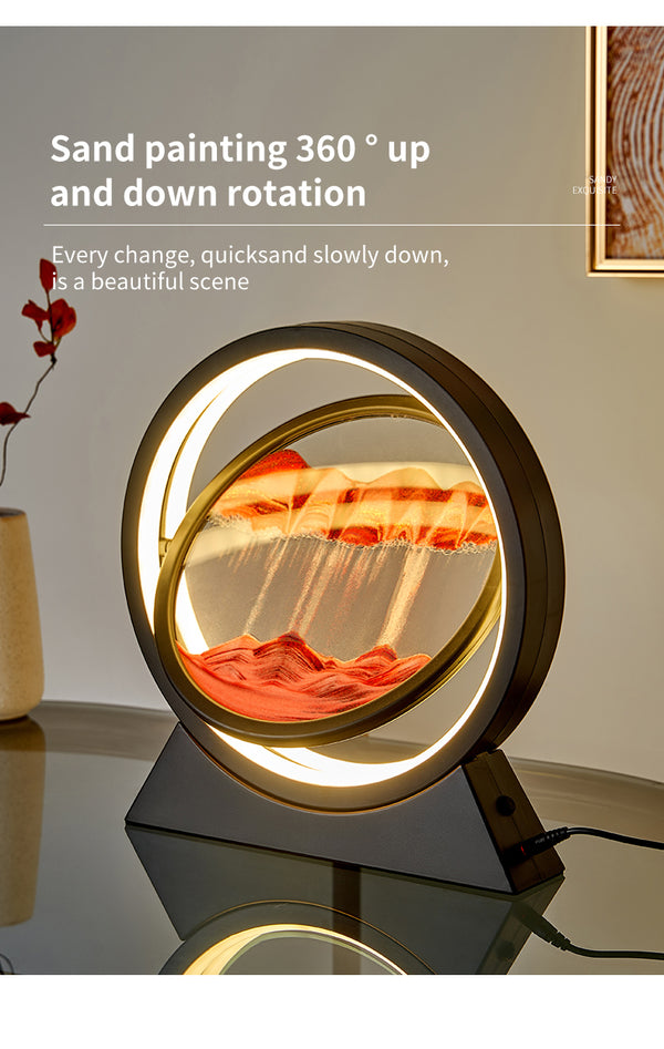 3D Hourglass LED Lamp Quicksand Moving Art