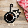 Knitted Cat Shape Cup Coaster