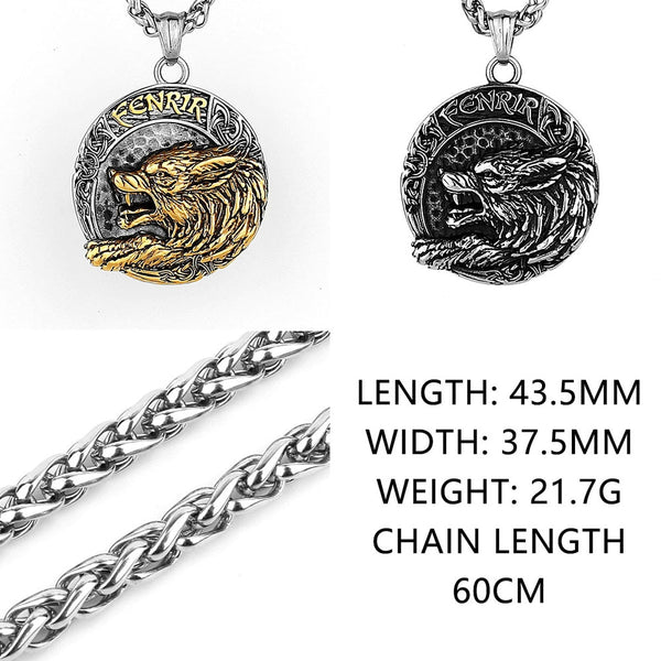 Vikings Wolf Fenrir Necklace