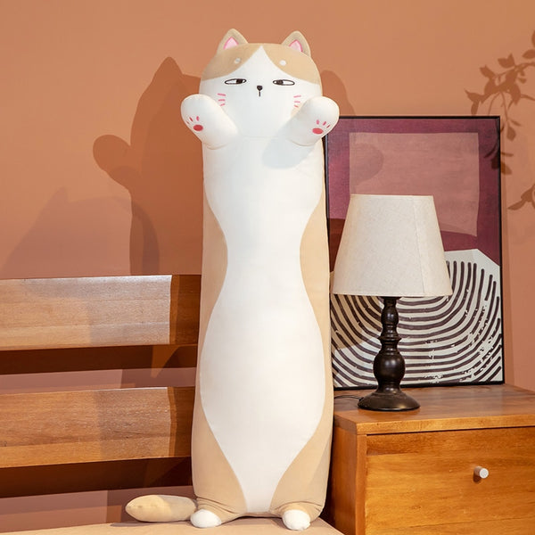 Long Cat Stuffed Squish Plush Pillow