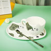 Ceramic Cat Mug Set With Tea Spoon