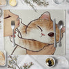 Cat Linen Table Mat