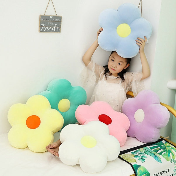 Colorful Flower Plush Pillow