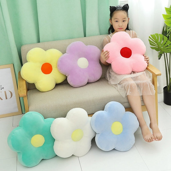 Colorful Flower Plush Pillow