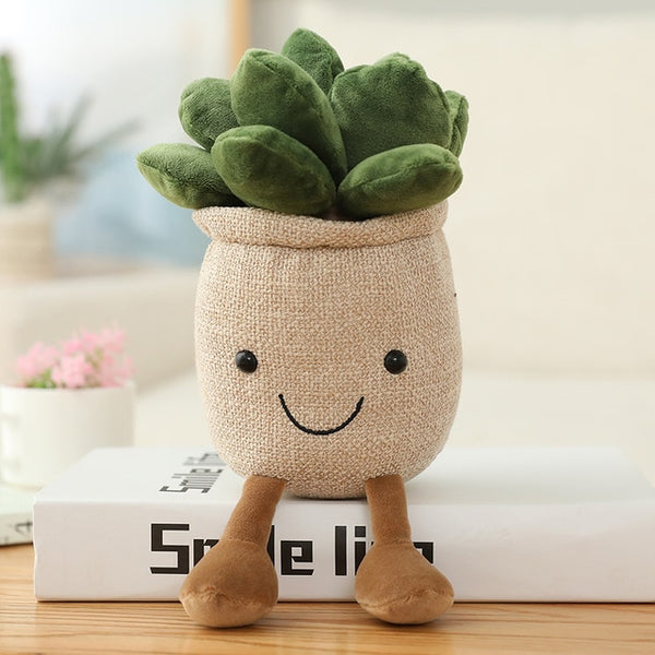 Lifelike Tulip & Succulent Plush Plants