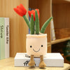 Lifelike Tulip & Succulent Plush Plants